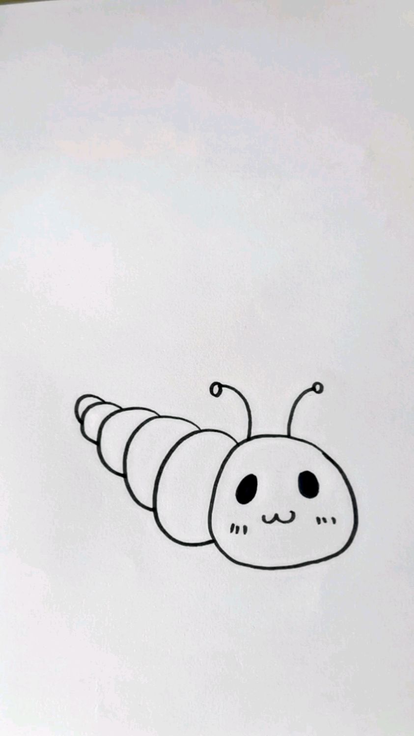 简笔画毛毛虫