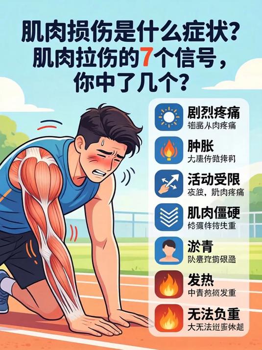 肌肉损伤是什么症状?肌肉拉伤的7个信号,你中了几个?