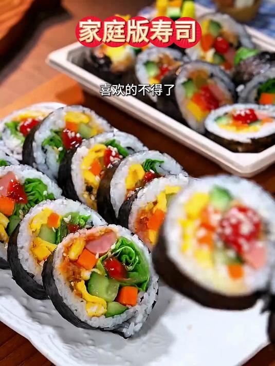 家庭版紫菜包饭真是简单方便，干净又好吃