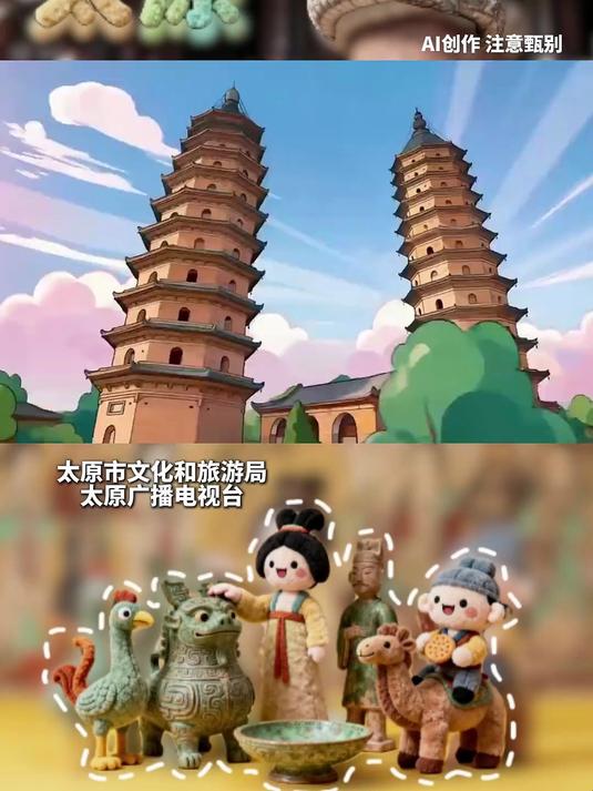 “趣”太原 双塔 当双塔遇到卡通，历史也会很可爱 “趣”太原 去太原！