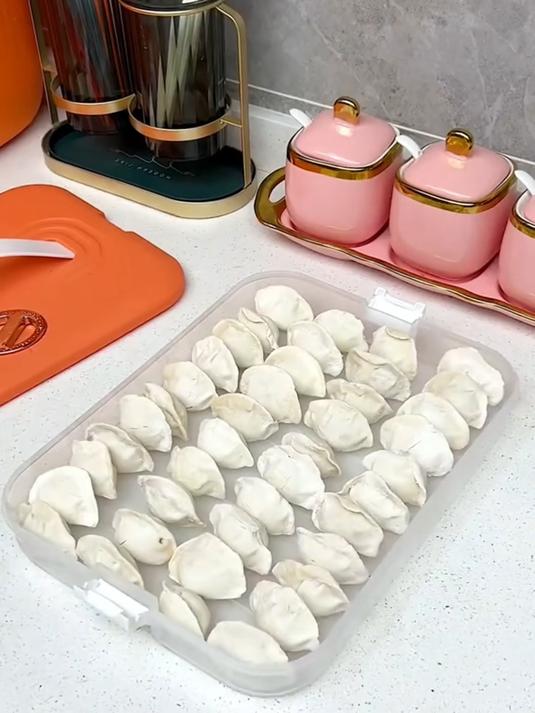 饺子盒专用家用水饺混沌盒冰箱手提保鲜冷冻盒多层透明收纳盒子