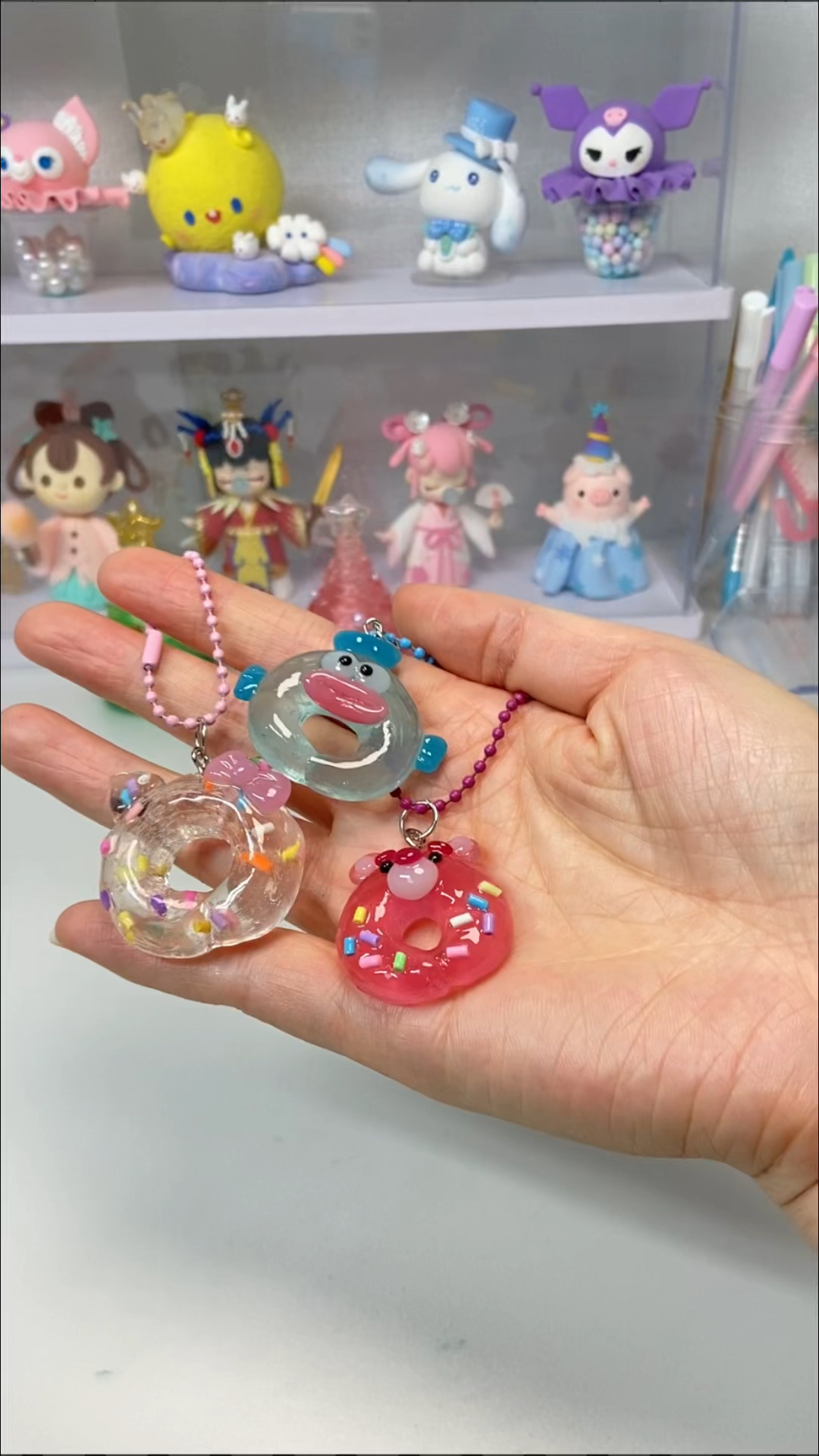 粘土卡通甜甜圈挂件教程