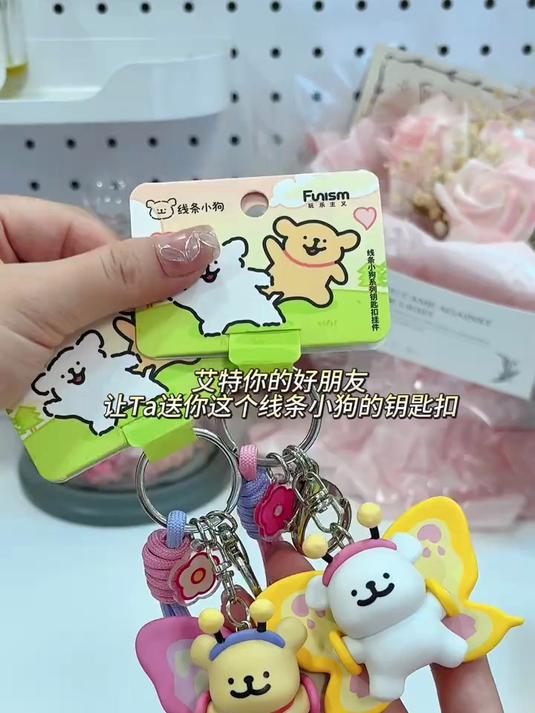 好朋友,我也能收到你给我准备的线条小狗钥匙扣的对吧?