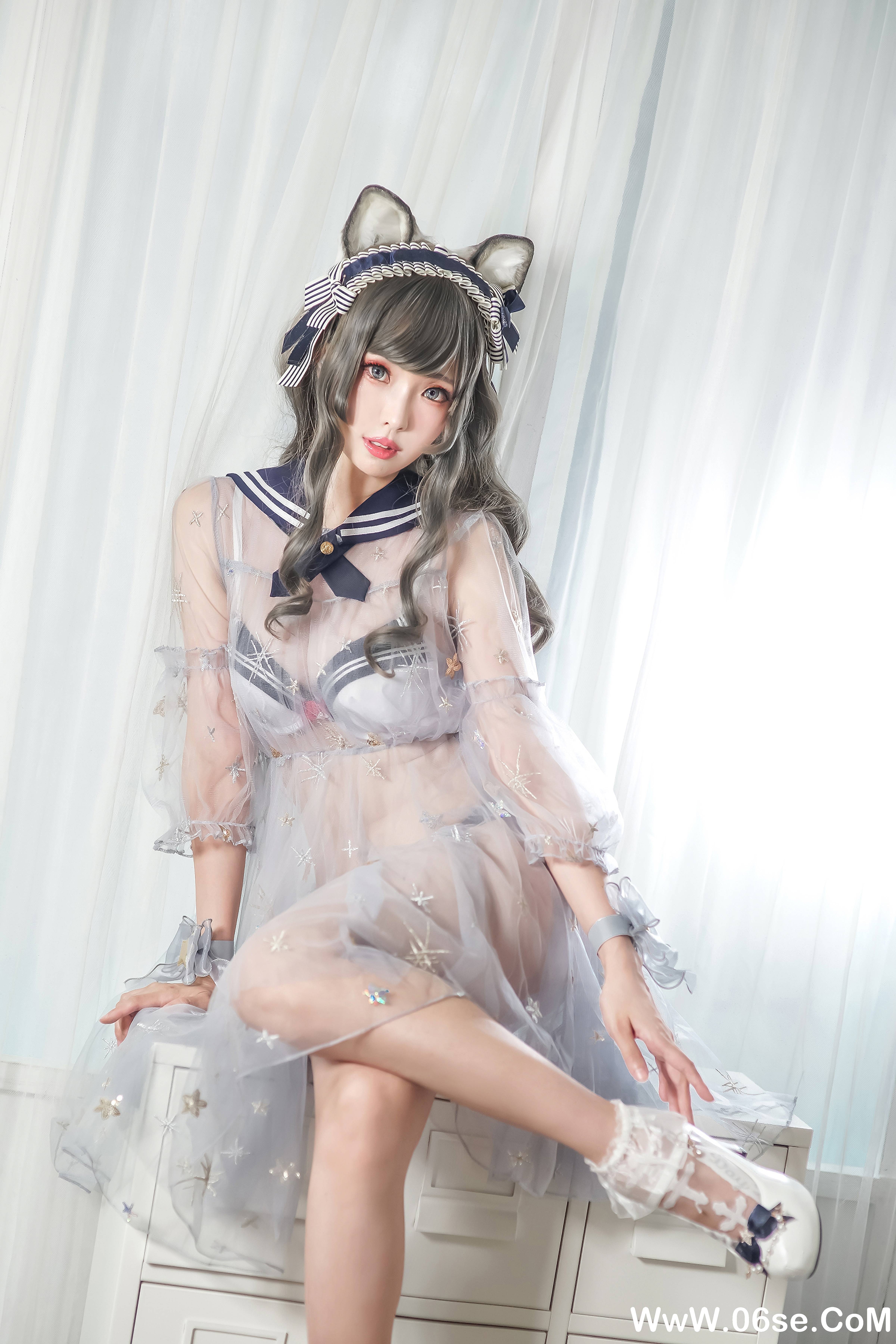 Ely_eee(ElyEE子) NO.036 — 灰太狼-透明睡裙[21P99M]-六色网