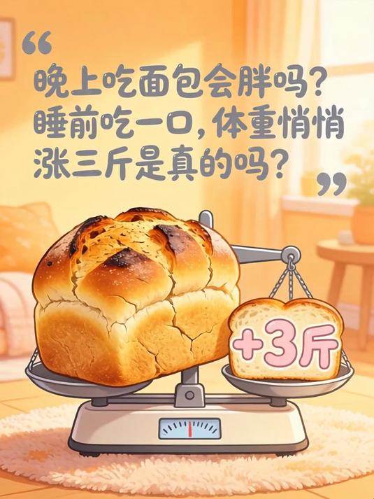 晚上吃面包会胖吗?睡前吃一口,体重悄悄涨三斤是真的吗?