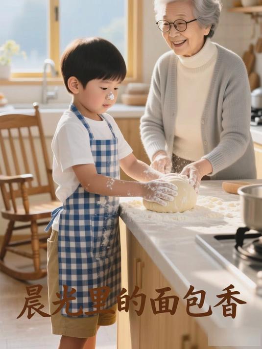 云彩面包:宏贝帮奶奶,捶背送上热面包