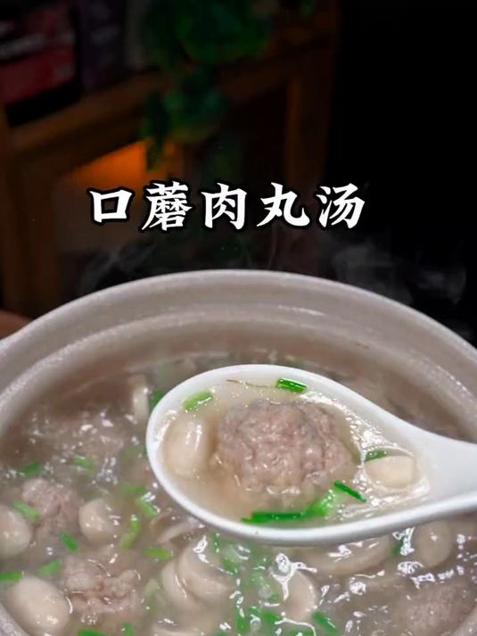 以后要是想吃口蘑肉圆汤,你就像我在家这样做,汤鲜味美