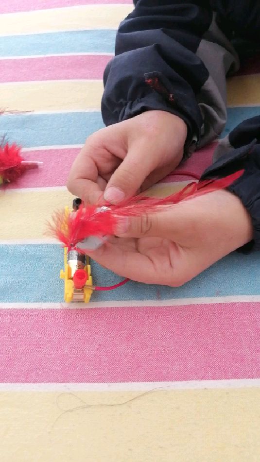 自制鸡毛扫床器