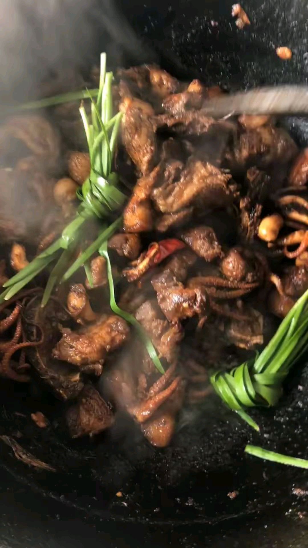 下饭神器八爪鱼焖红烧肉老香啦