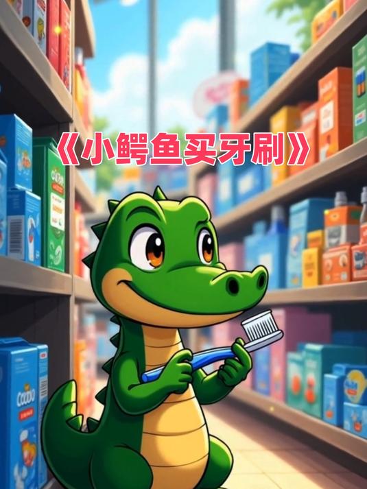 儿童故事,睡前故事,有声绘本《小鳄鱼买牙刷》