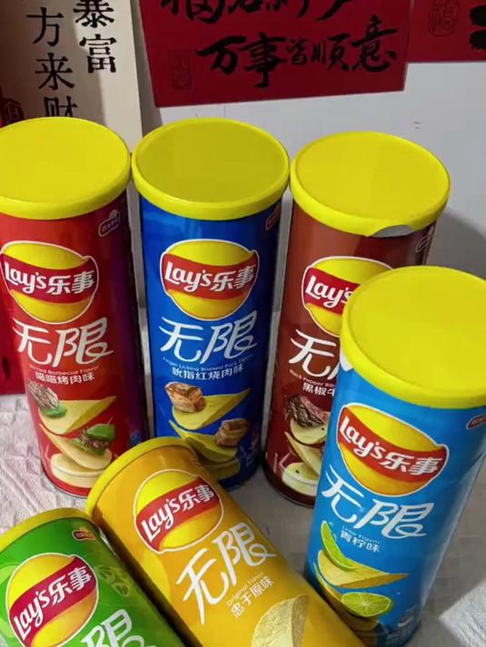 乐事薯片桶装,酥酥脆脆追剧咔呲咔呲吃太过瘾啦