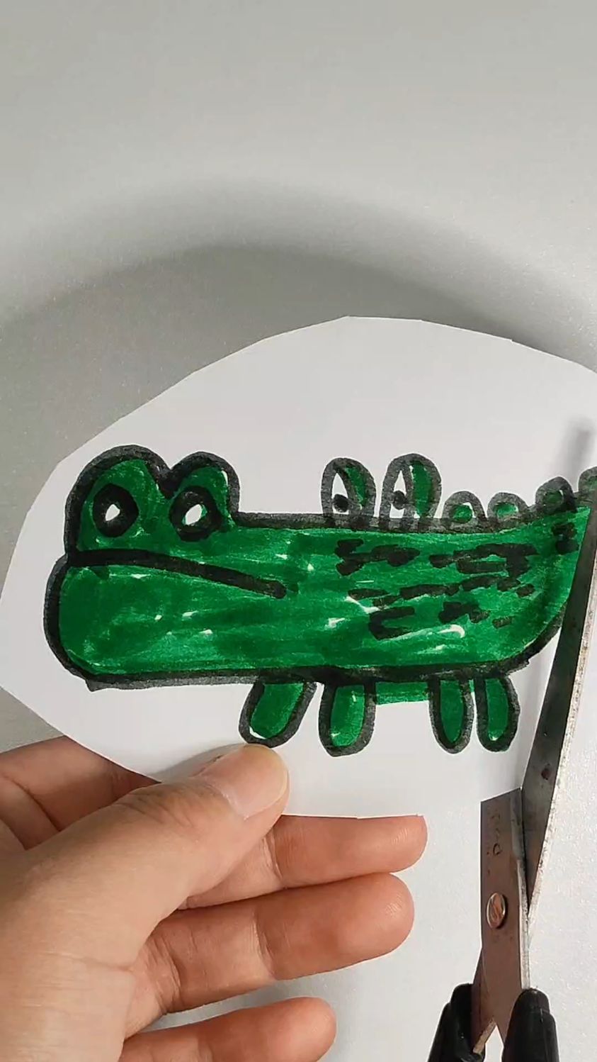 简笔画小鳄鱼