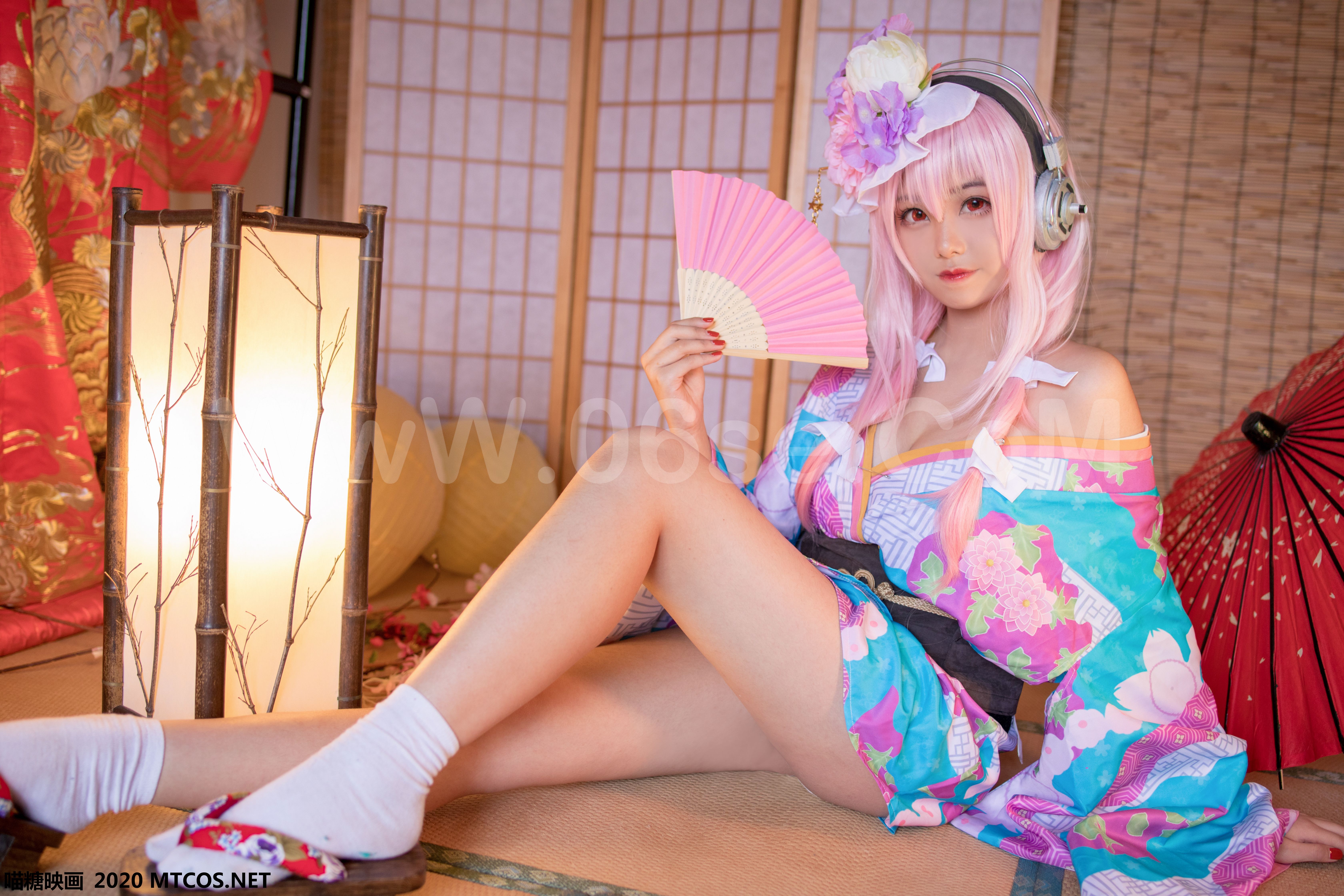 图片[5]-[MTCos] 喵糖映画 Vol.109 蜜汁猫裘 索尼子和服-六色网