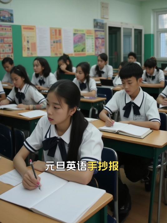 元旦英语手抄报,笔尖上的跨文化祝福