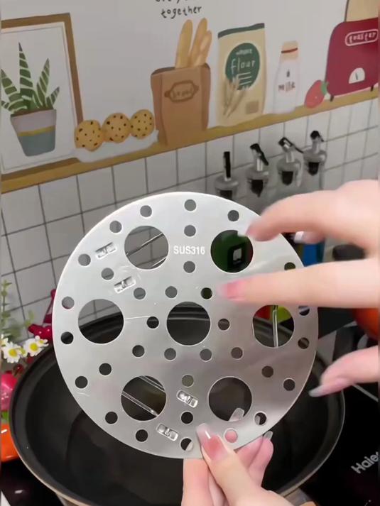这款可折叠的蒸架,厨房里一定要备上一个
