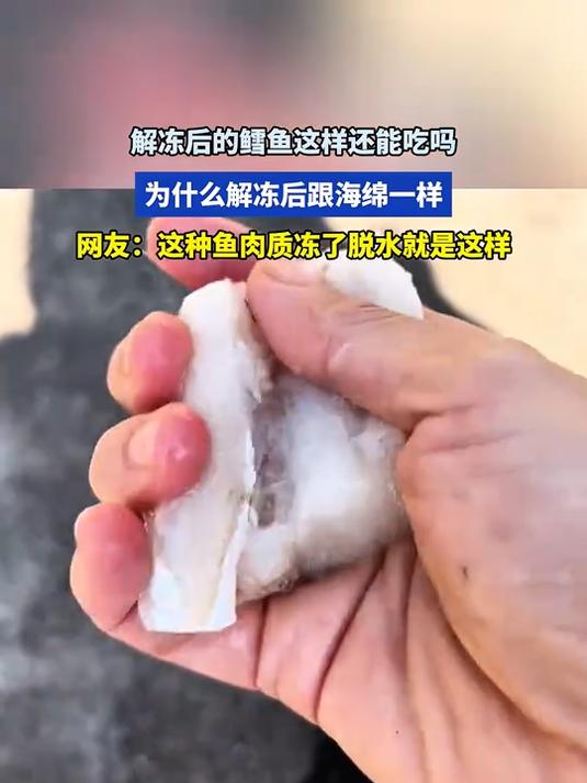 解冻后的鳕鱼这样还能吃吗?为什么解冻后跟海绵一样?