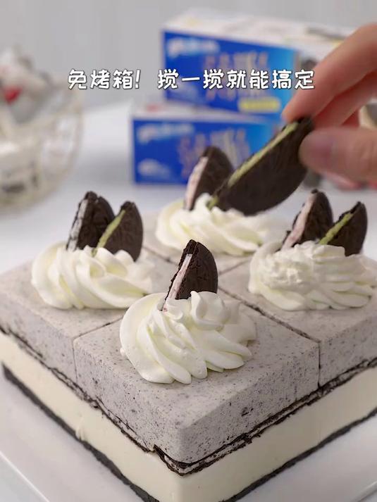免烤箱搅一搅就能做的奥利奥薄脆芝士蛋糕