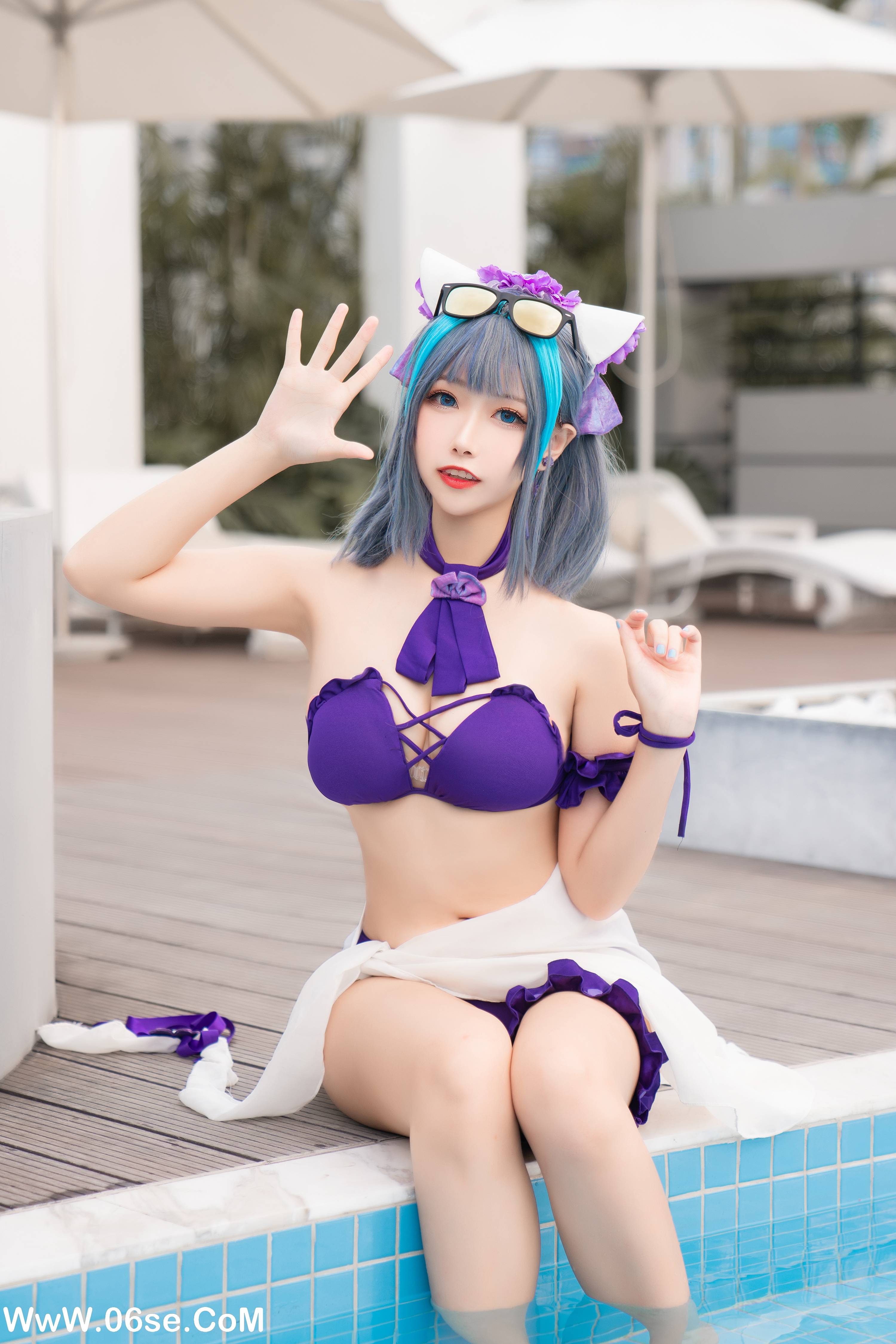 Momoko葵葵 NO.018 - 柴郡水着[40P+1V313M]-六色网