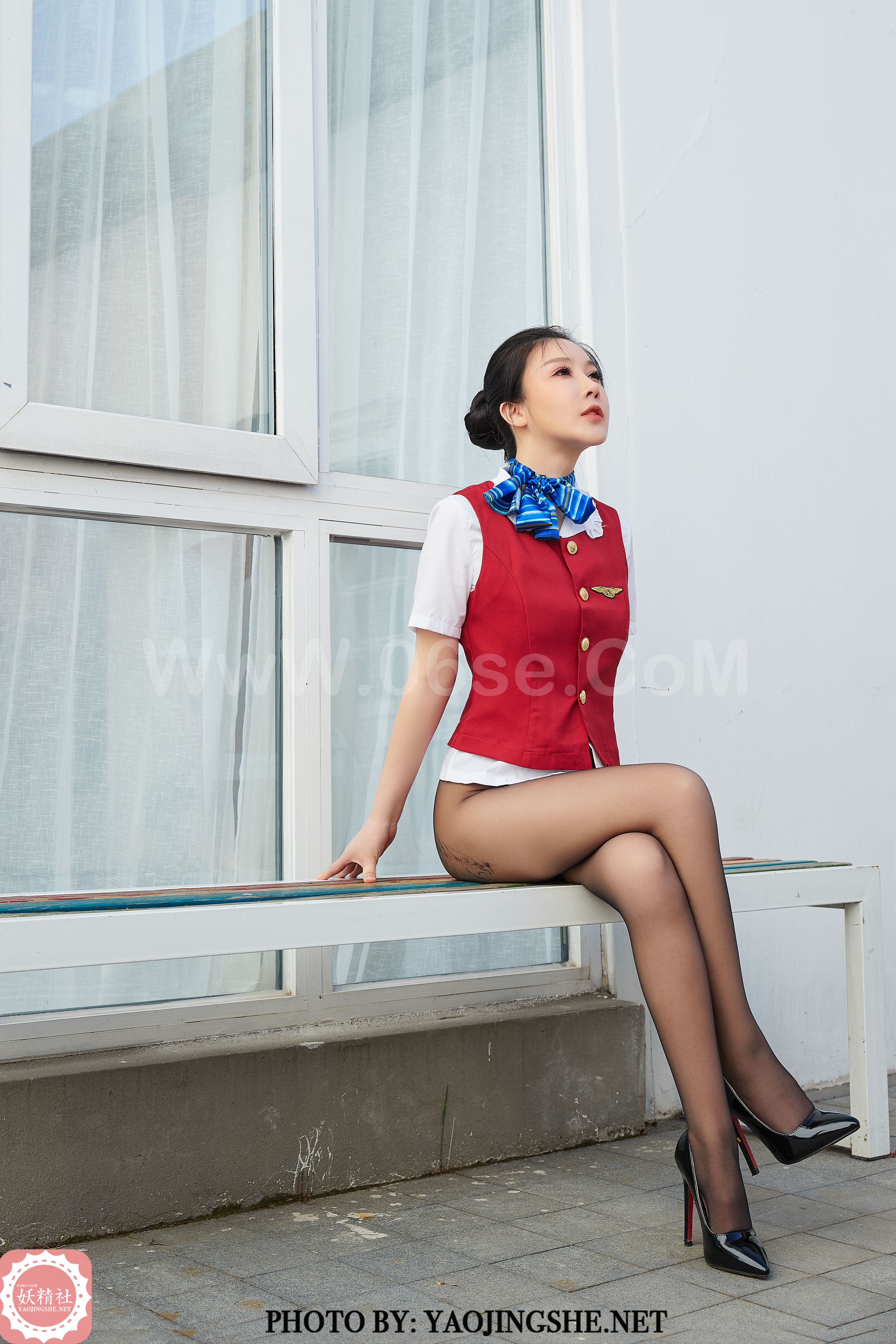 图片[32]-[YaoJingShe 妖精社] T2017《美琪老师傅-空姐》[38P-251MB]-六色网