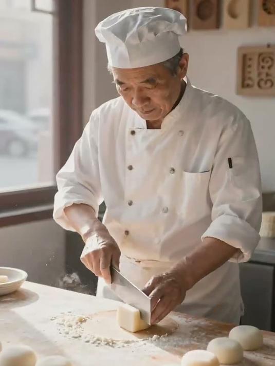 糕点铺糕点切割声响，市井甜蜜的治愈小声音。