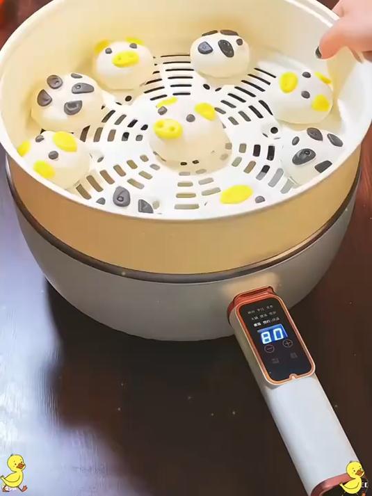 蜂窝不粘无涂层 家用蒸煮一体 电锅炒锅万能