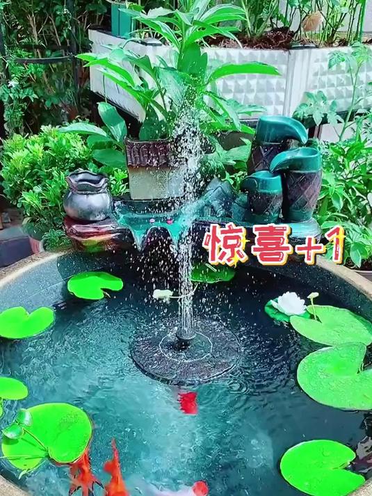 新款太阳能喷泉！静音漂浮款，户外鱼池增氧超实用