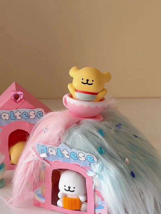 给线条小狗做了一个芭比梦想毛宅