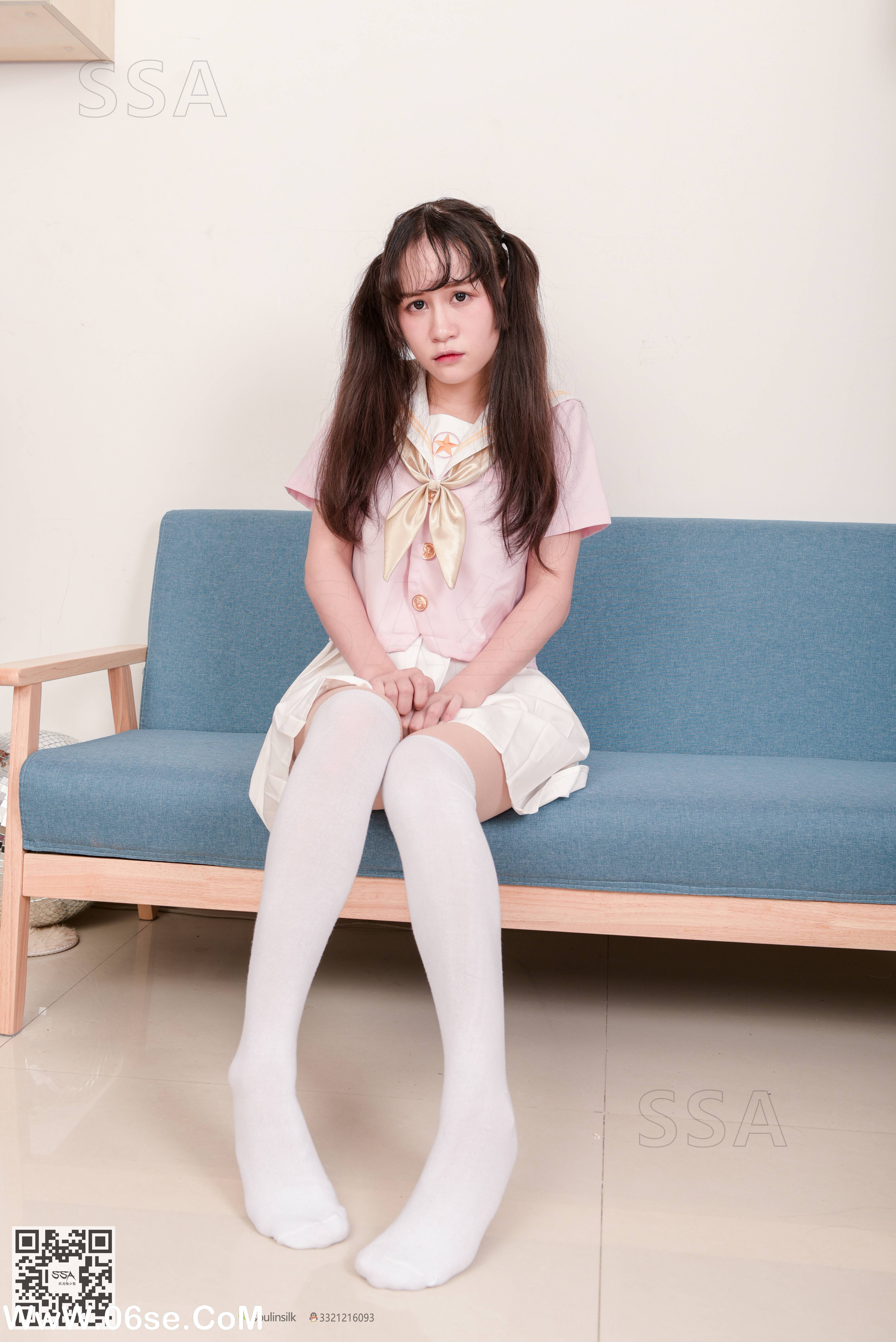 图片[13]-[SSA丝社] NO.144 丹丹 粉色JK制服的穿搭示范[195P2.56G]-六色网