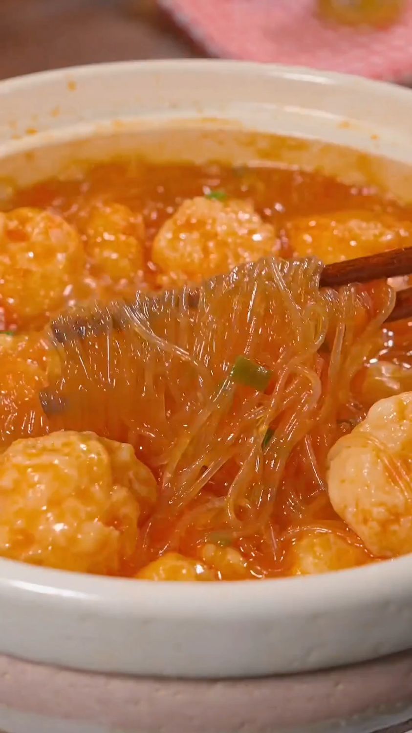 虾滑粉丝煲的做法,口感十足太好吃了