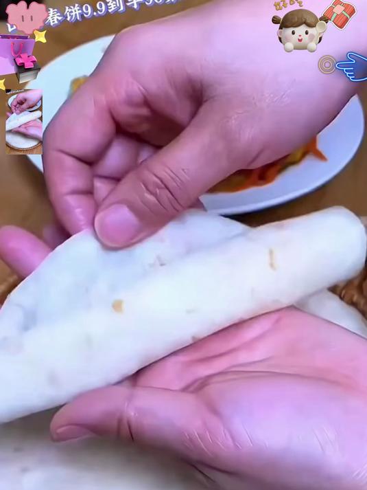 低脂粗粮山药春饼,方便速食,早餐卷一切超香