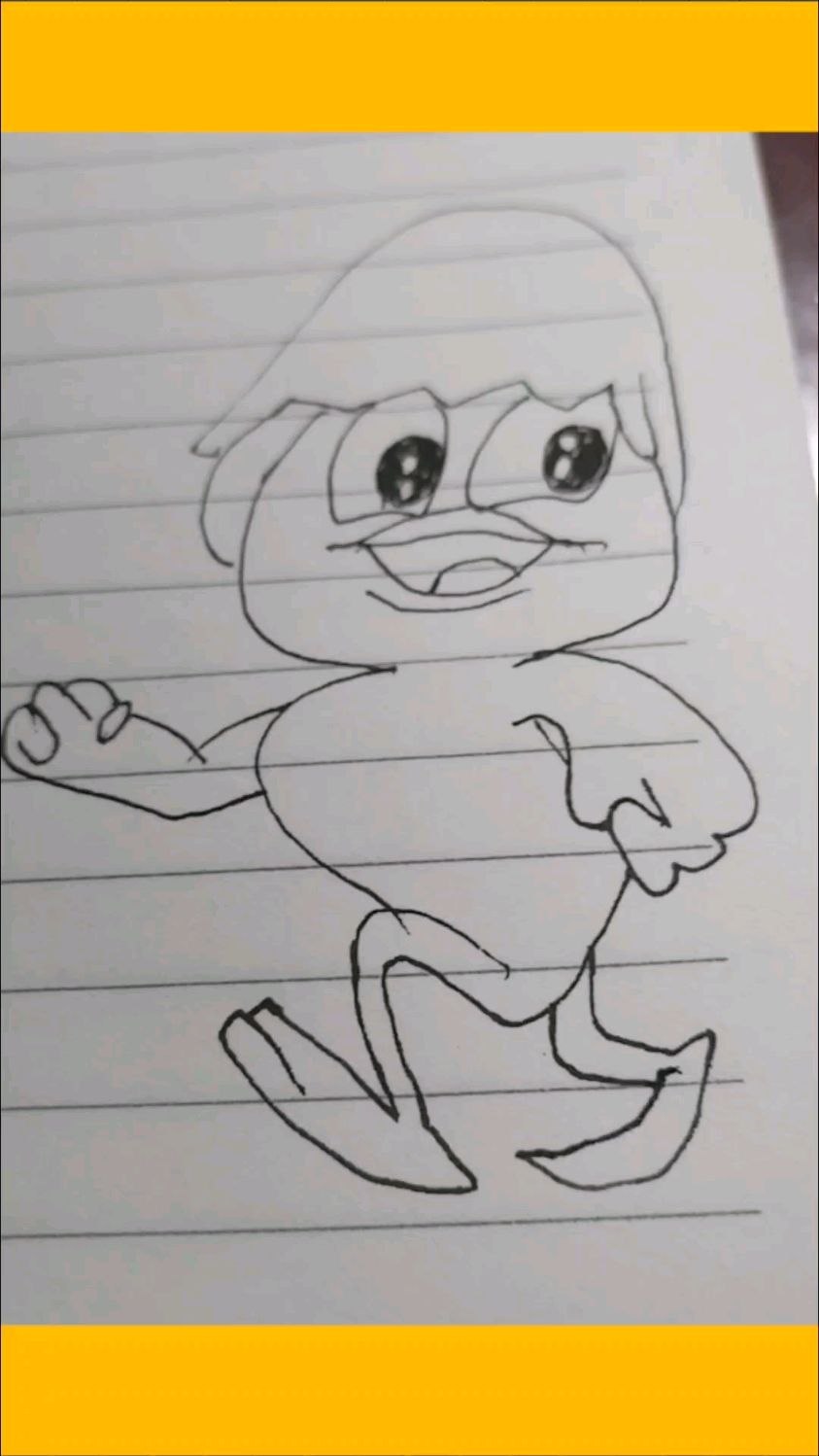 简笔画,小鸡破壳#开学进行时