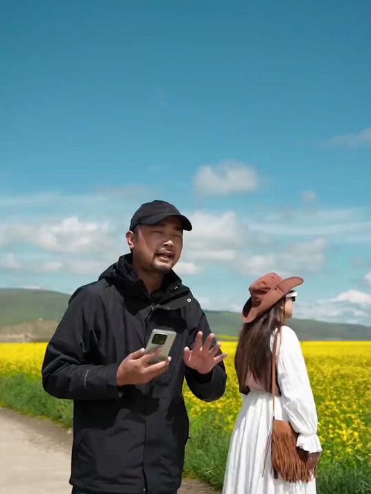 门源油菜花好美呀～来了要拍下美照吆!