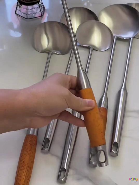 贵州小伙发明“炒菜瓢”火了,加长手柄隔热防烫,炒菜盛汤很好用