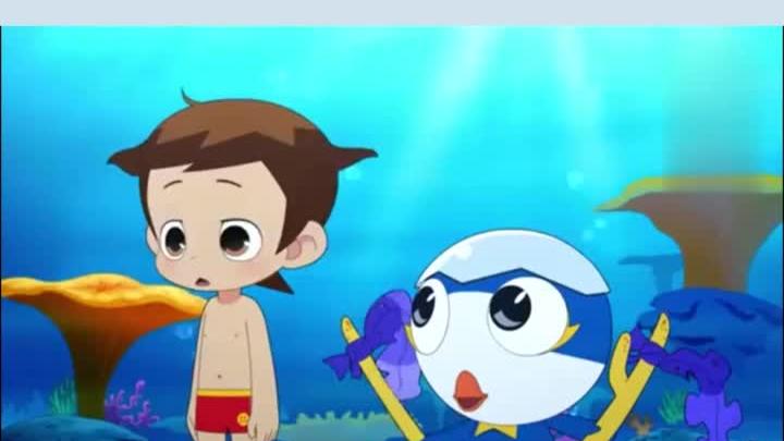 神奇阿呦:阿呦被人鱼背影吸引,真好看,眼睛都变成心了