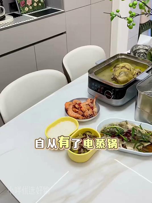 美的(Midea)0涂层电蒸锅炖蒸煮一体多功能锅304不锈钢可拆洗19L三层大容量家用4-