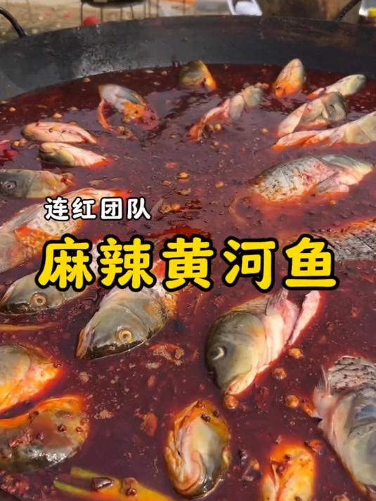 乡村大厨现场做一道麻辣黄河鱼
