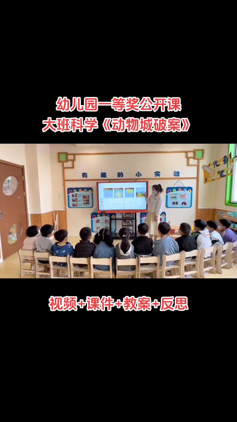 大班科学《动物城破案》视频课件教案反思