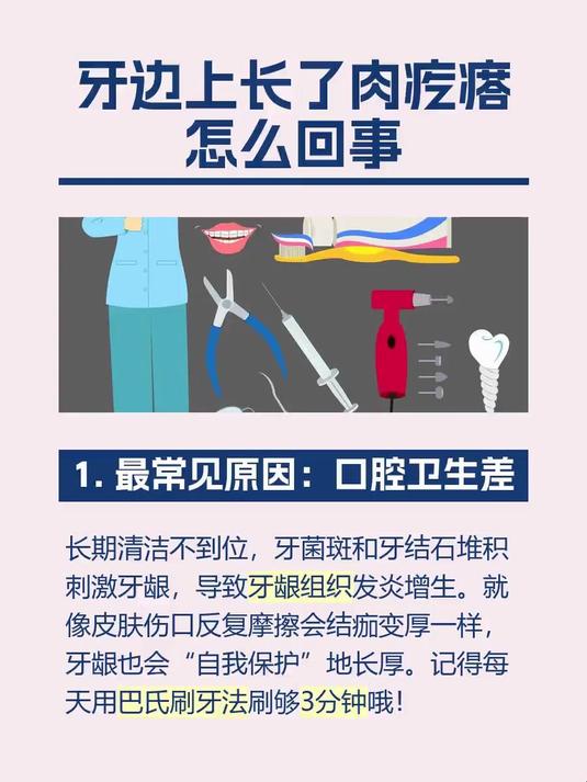 牙边上长了肉疙瘩怎么回事