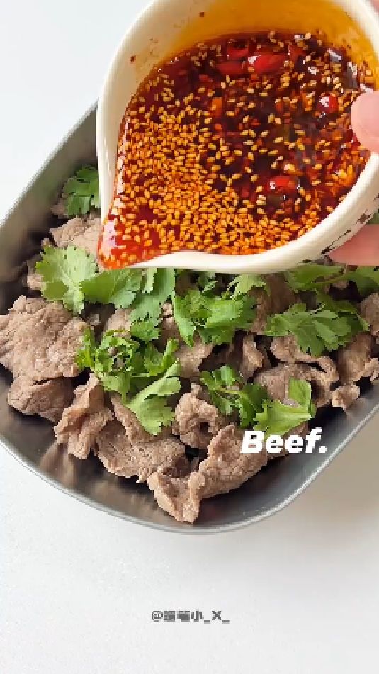 香菜拌牛肉的做法