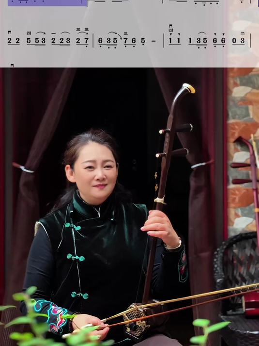 二胡学习铁道游击队《微山湖》动态曲谱中老年二胡练习好帮手