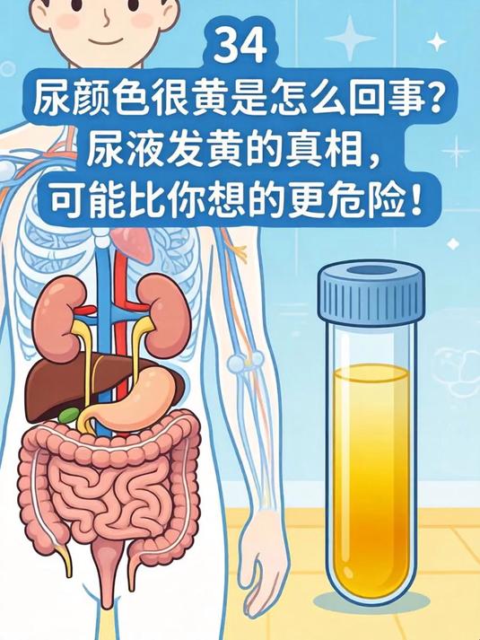 尿颜色很黄是怎么回事?尿液发黄的真相,可能比你想的更危险!