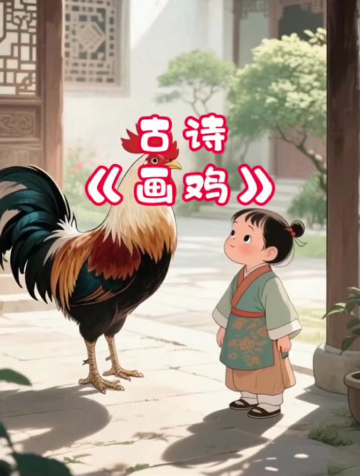 0-9岁早教启蒙古诗《画鸡》