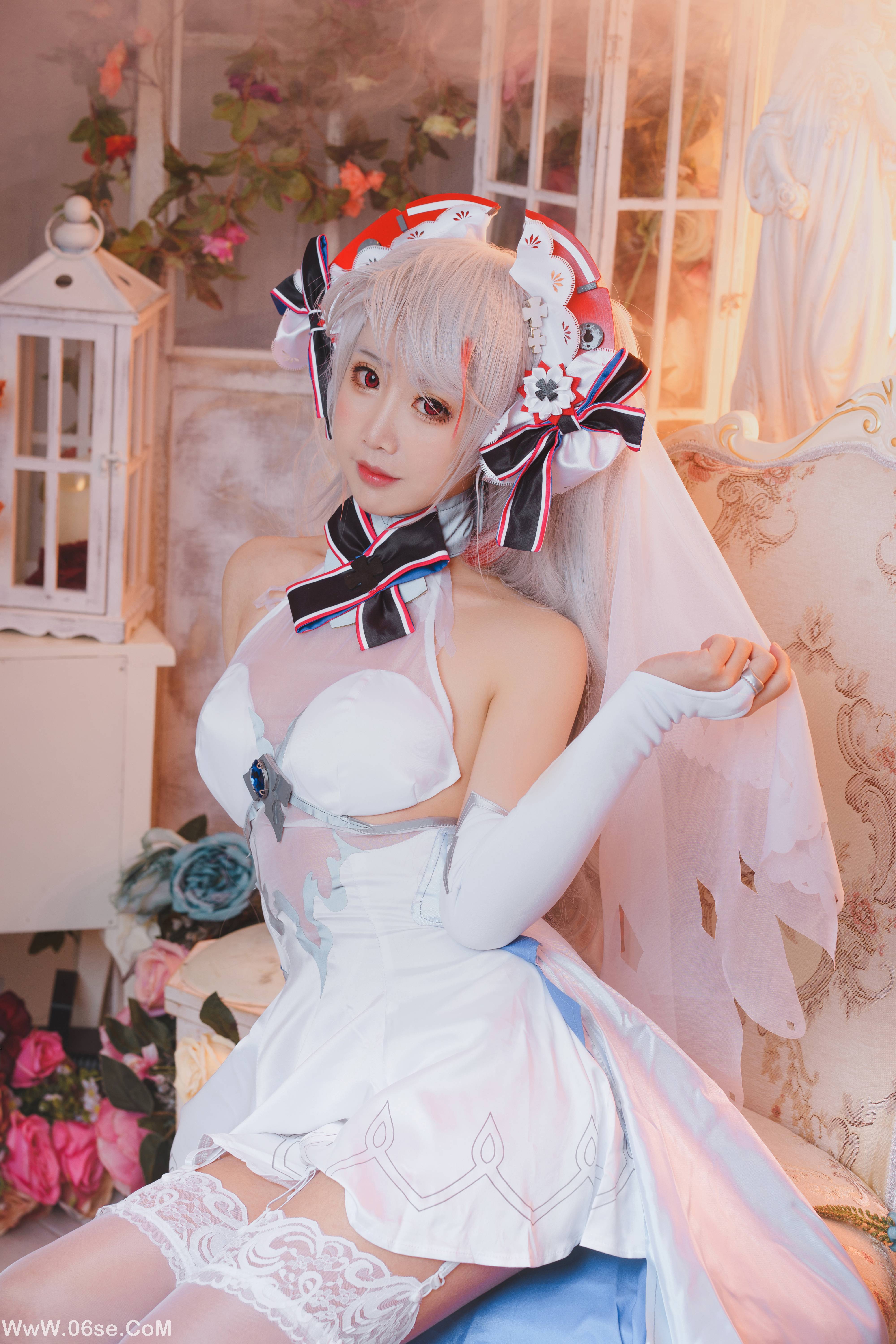 图片[17]-Coser面饼仙儿 NO.012 – 欧根花嫁[22P217M]-六色网