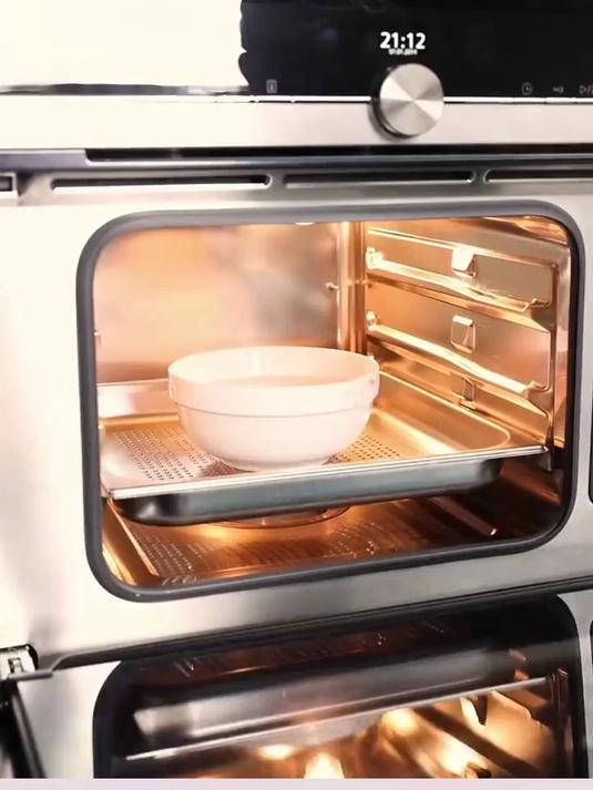 西门子嵌入式微蒸烤一体机,还带有自清洁功能,你家的烤箱有吗