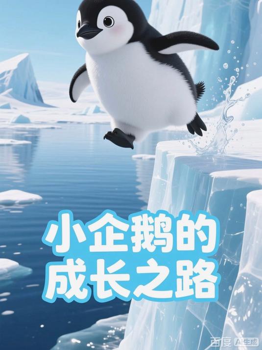 《小企鹅学爬冰山！从摇晃到稳健，超厉害》