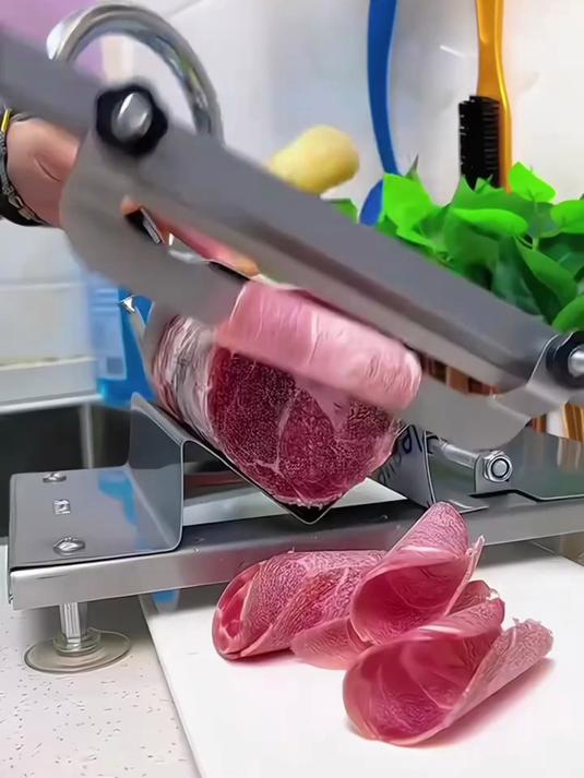 家用双刀羊肉卷切片机！冻肉熟肉全能切，小型厨房火锅神#618省心好物攻略#