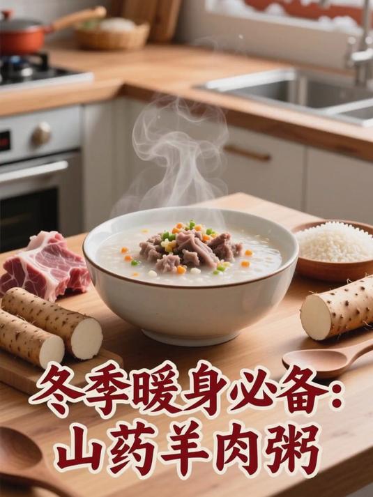 冬季多吃山药羊肉粥驱寒长寿