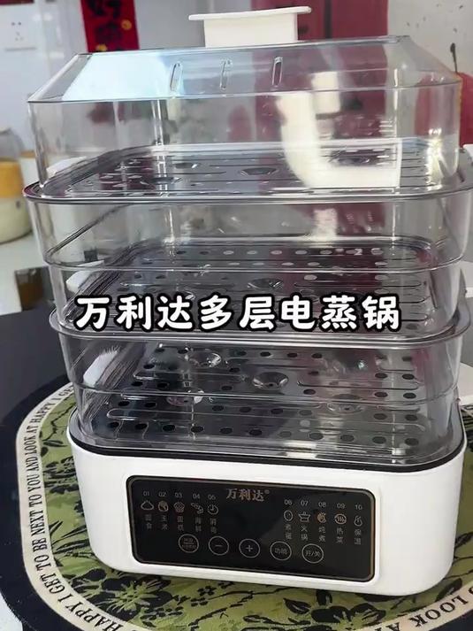 大容量电蒸锅太方便了，能同时蒸很多东西，再也不用其他锅了