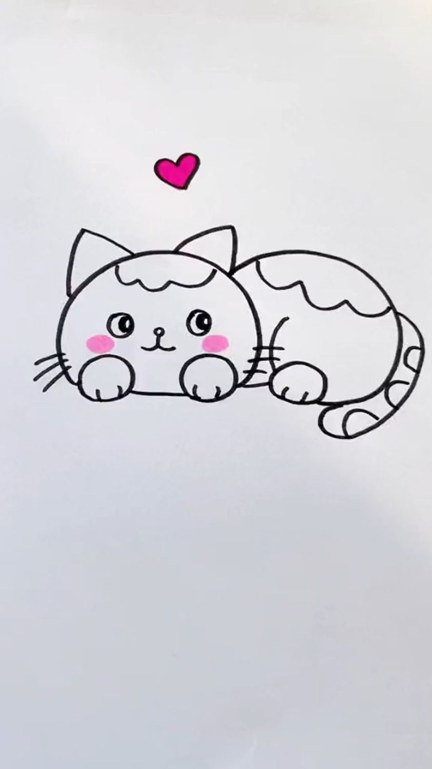 小猫的简单画法,一学就会