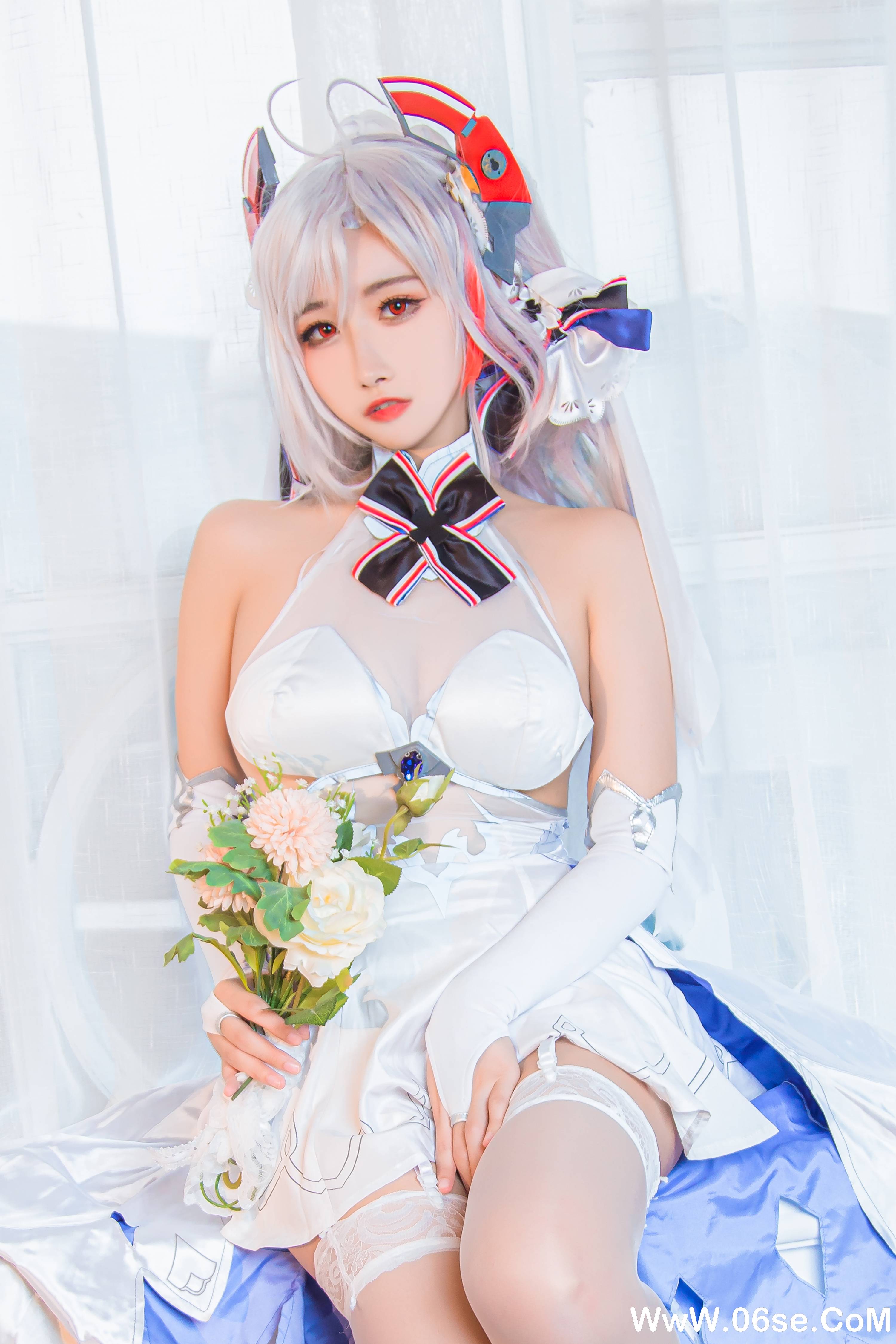 图片[8]-Momoko葵葵 NO.034 — 欧根之花嫁[20P109M]-六色网